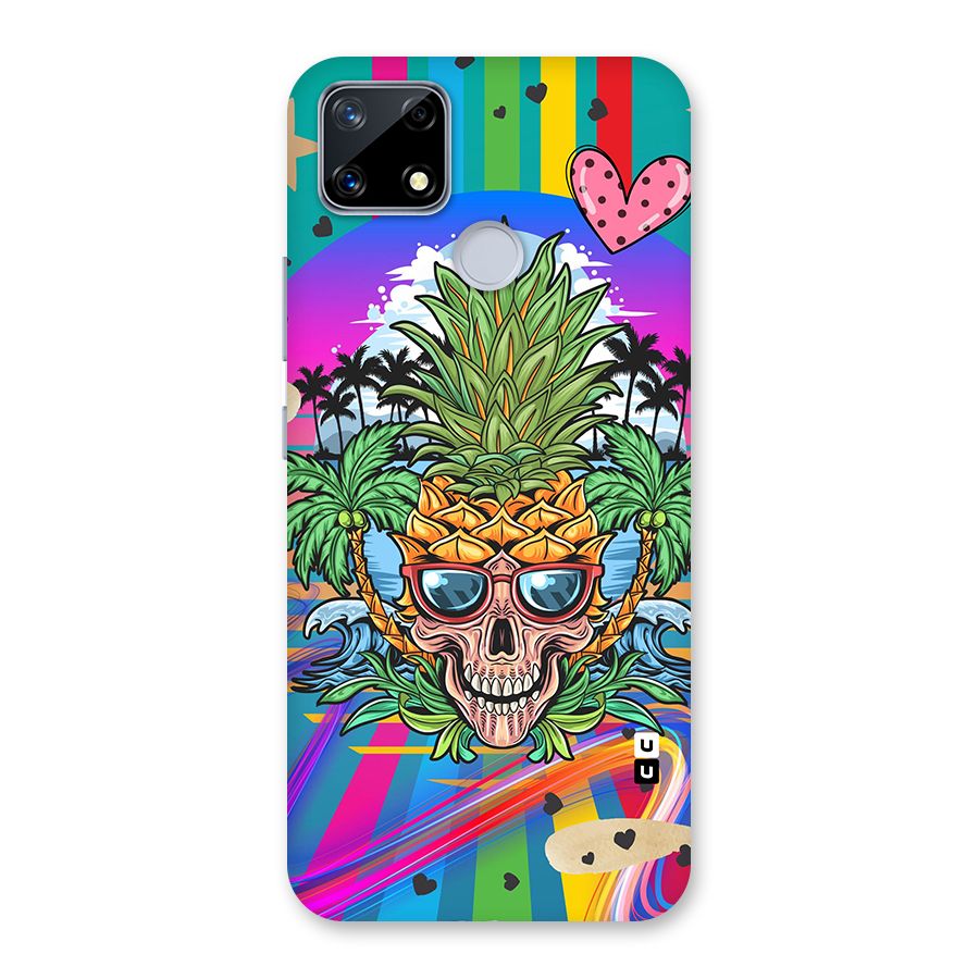Cool Pineapple Skull Back Case for Realme Narzo 20
