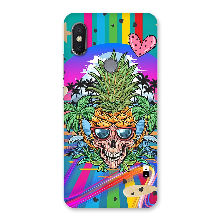 Cool Pineapple Skull Back Case for Redmi Y2