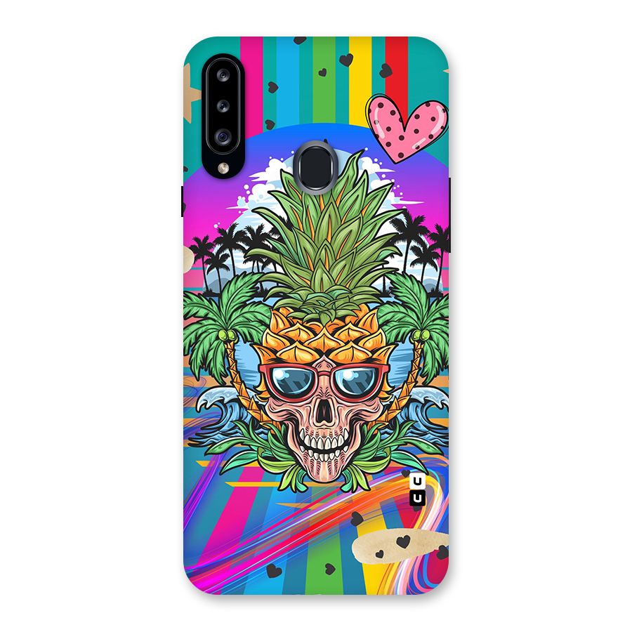 Cool Pineapple Skull Back Case for Samsung Galaxy A20s