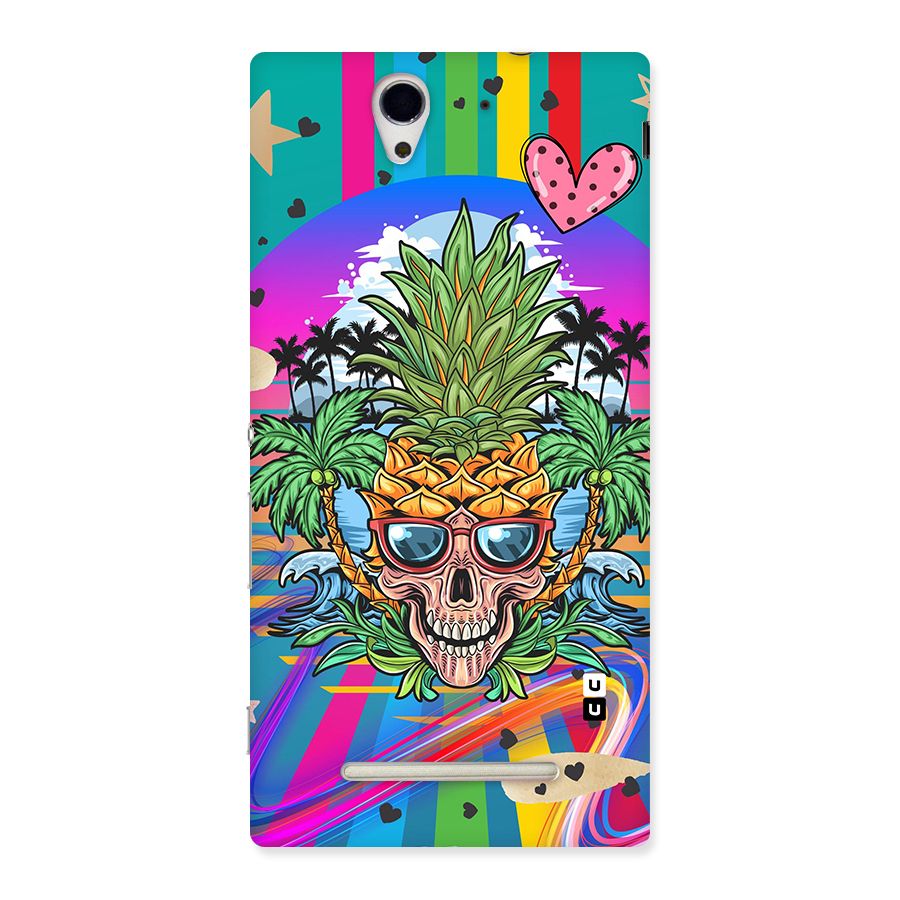 Cool Pineapple Skull Back Case for Sony Xperia C3
