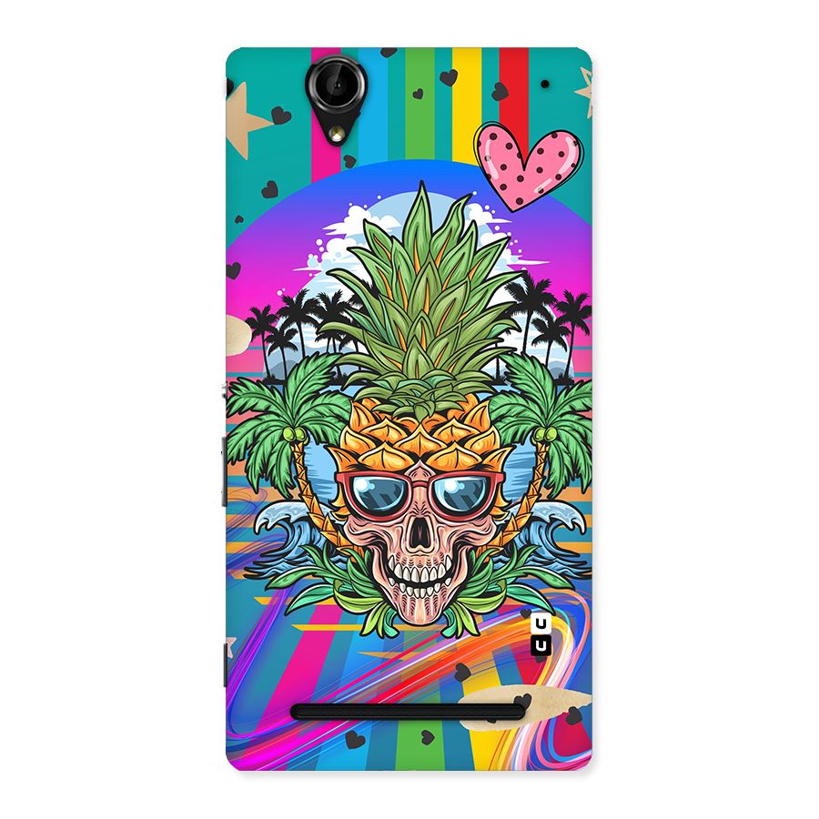 Cool Pineapple Skull Back Case for Sony Xperia T2