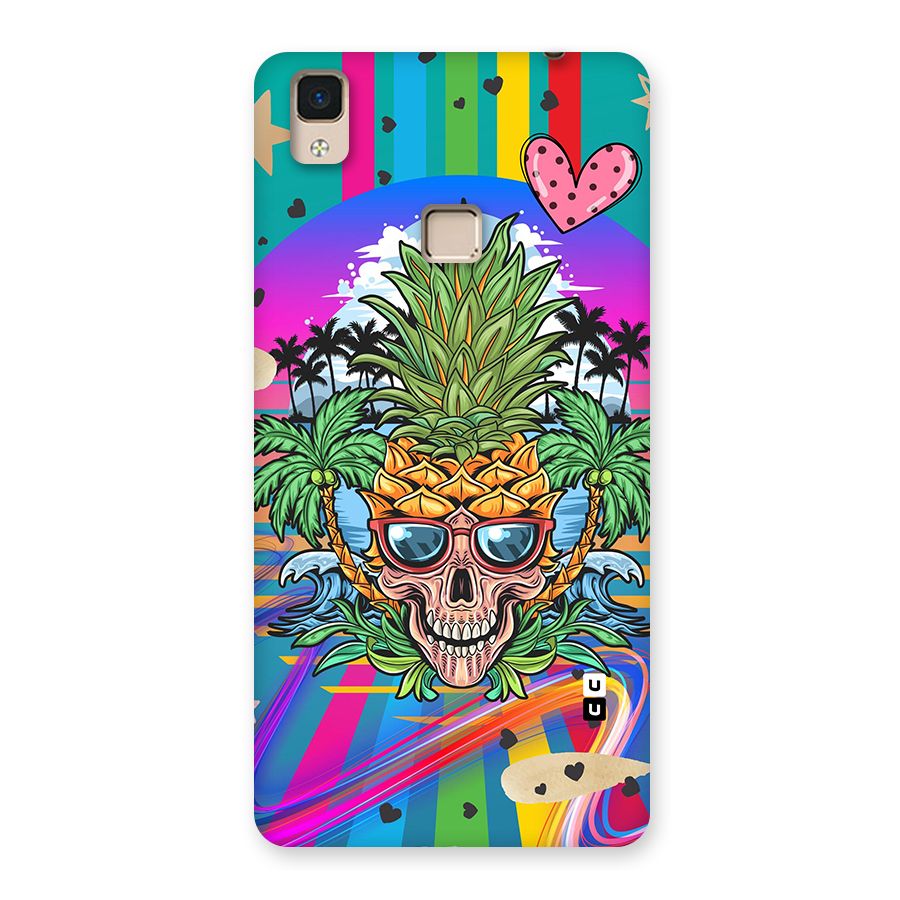 Cool Pineapple Skull Back Case for V3 Max