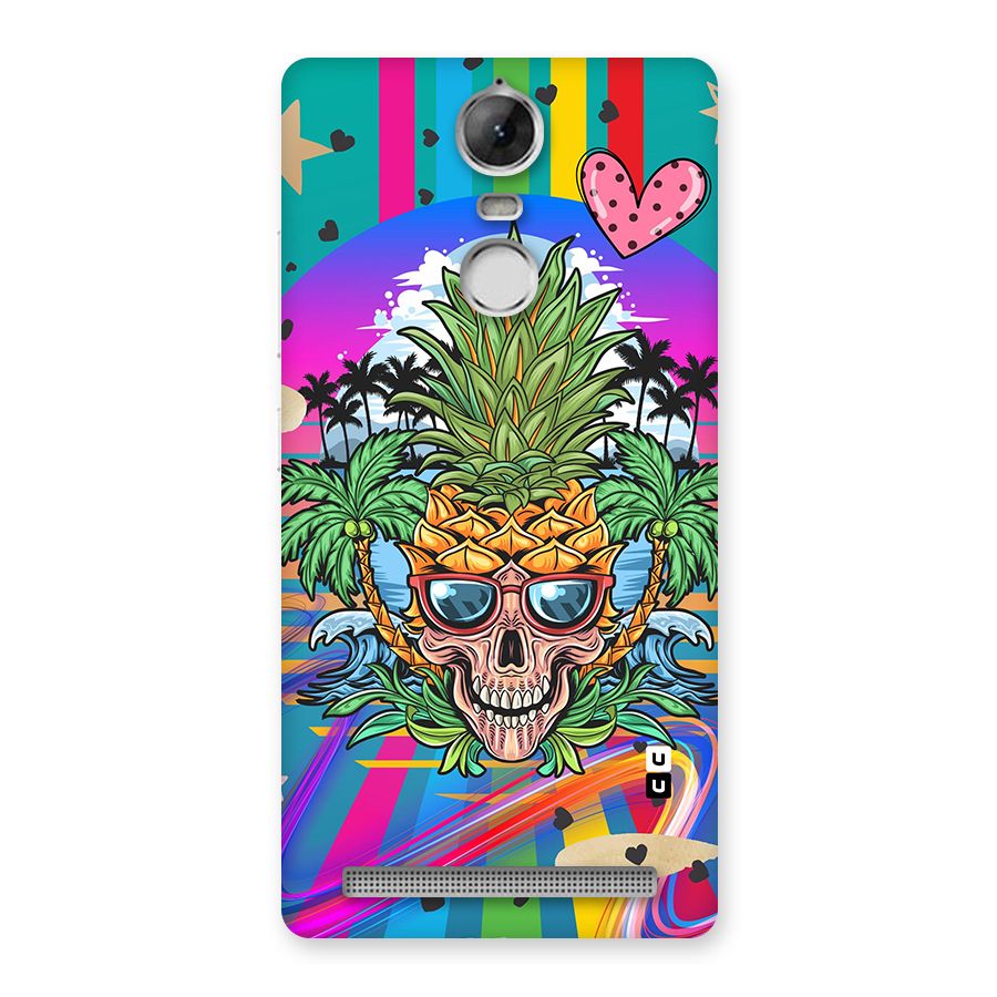 Cool Pineapple Skull Back Case for Vibe K5 Note