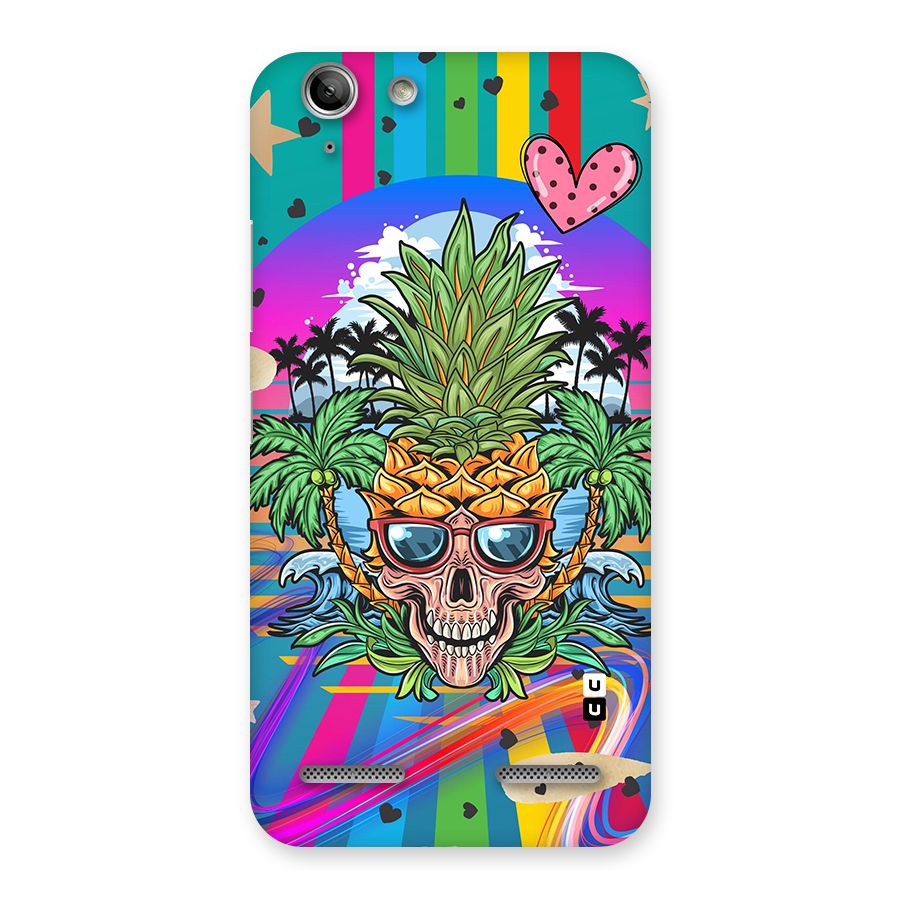 Cool Pineapple Skull Back Case for Vibe K5 Plus