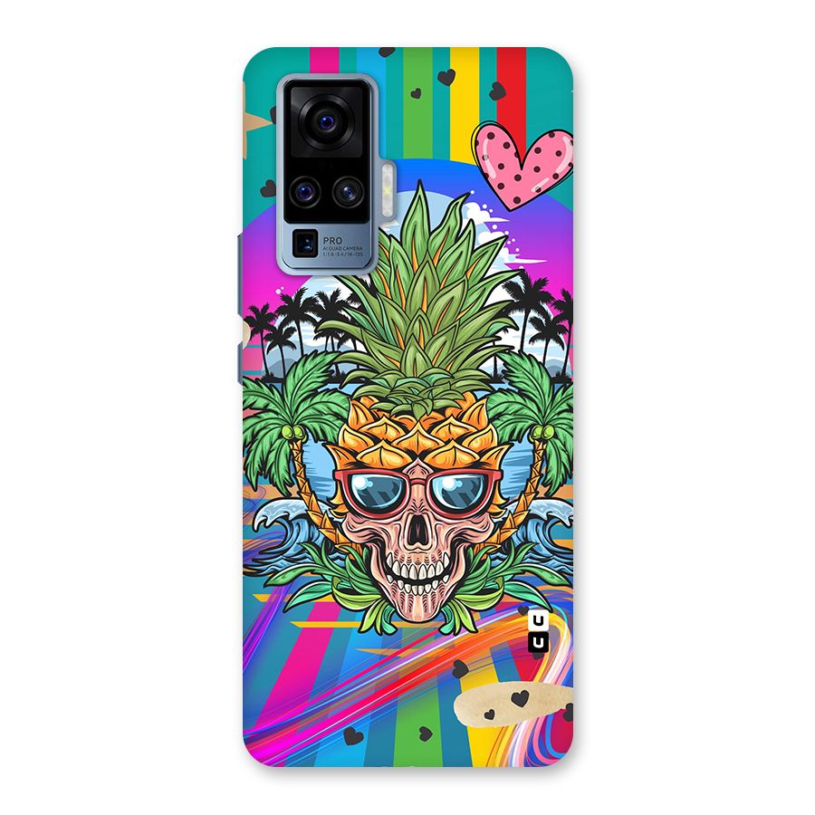 Cool Pineapple Skull Back Case for Vivo X50 Pro