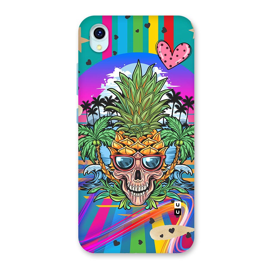 Cool Pineapple Skull Back Case for Vivo Y1s
