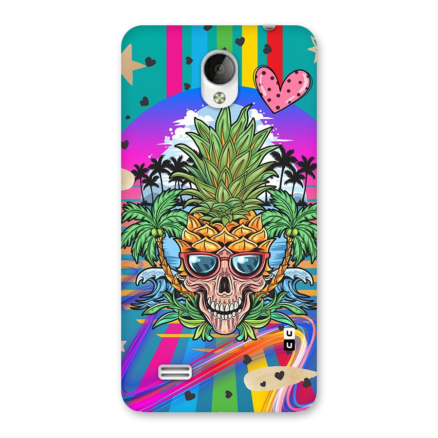 Cool Pineapple Skull Back Case for Vivo Y21