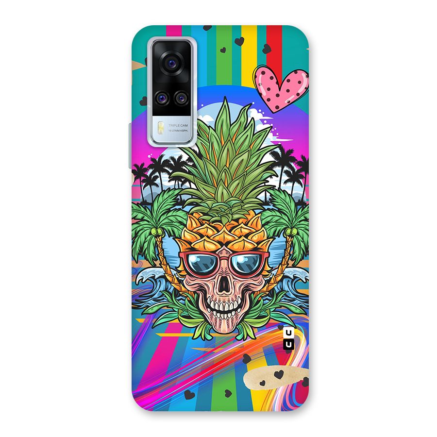 Cool Pineapple Skull Back Case for Vivo Y31