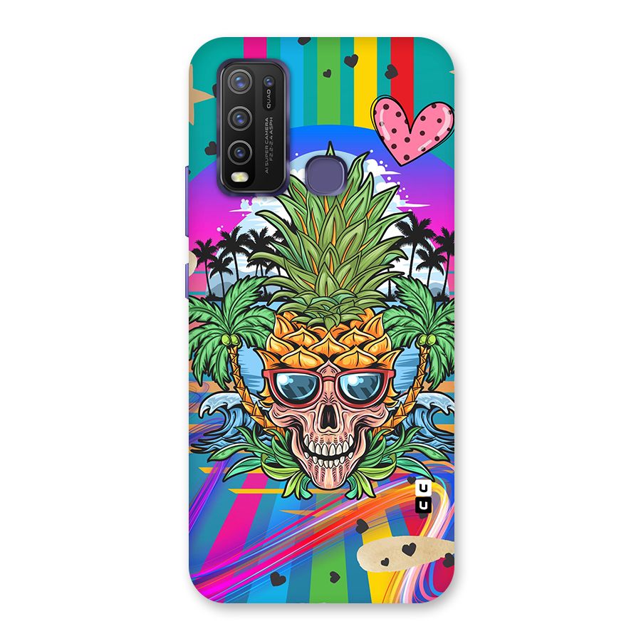 Cool Pineapple Skull Back Case for Vivo Y50