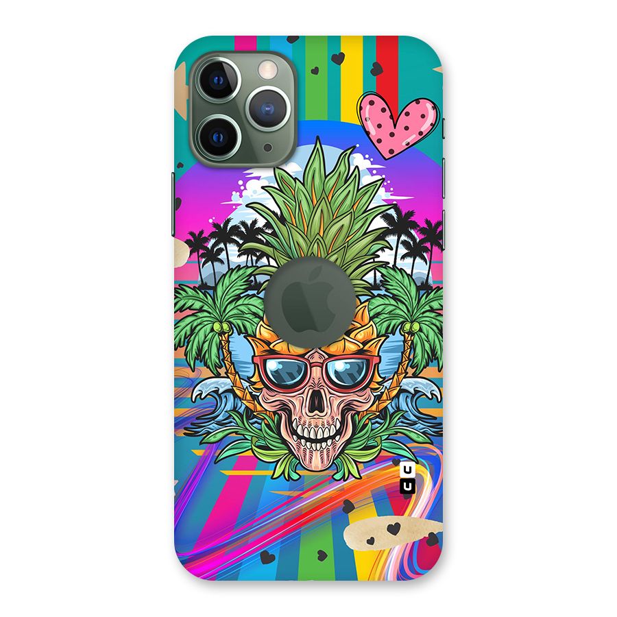 Cool Pineapple Skull Back Case for iPhone 11 Pro Logo  Cut