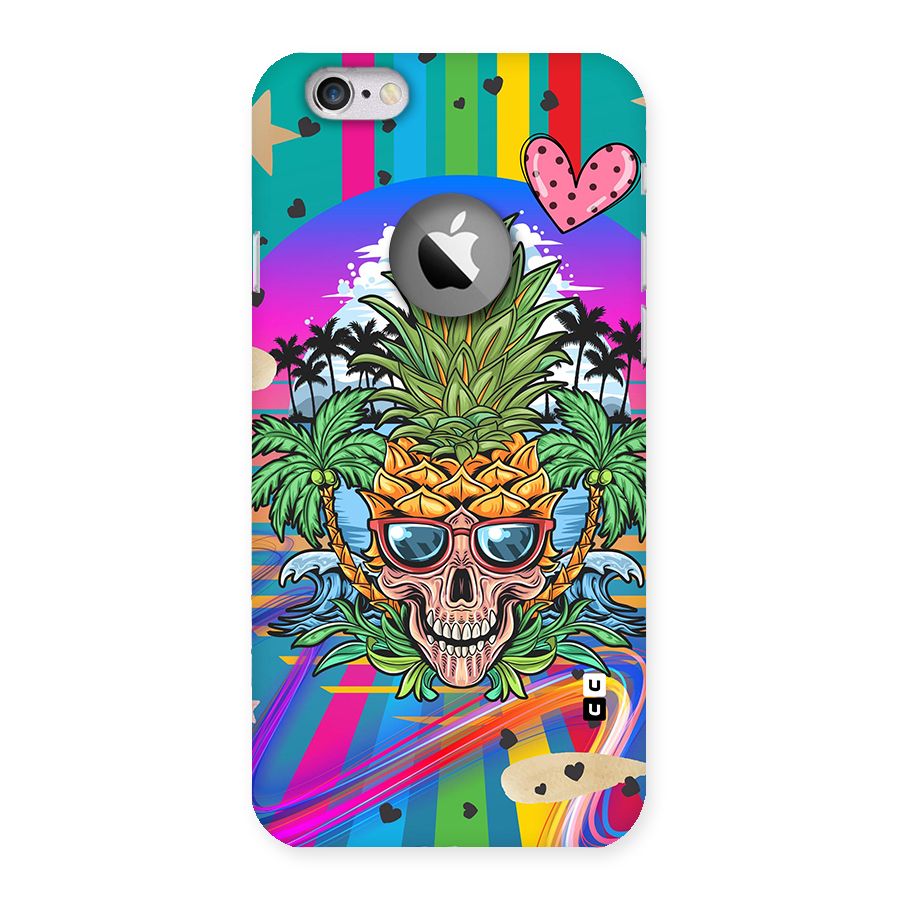 Cool Pineapple Skull Back Case for iPhone 6 Logo Cut