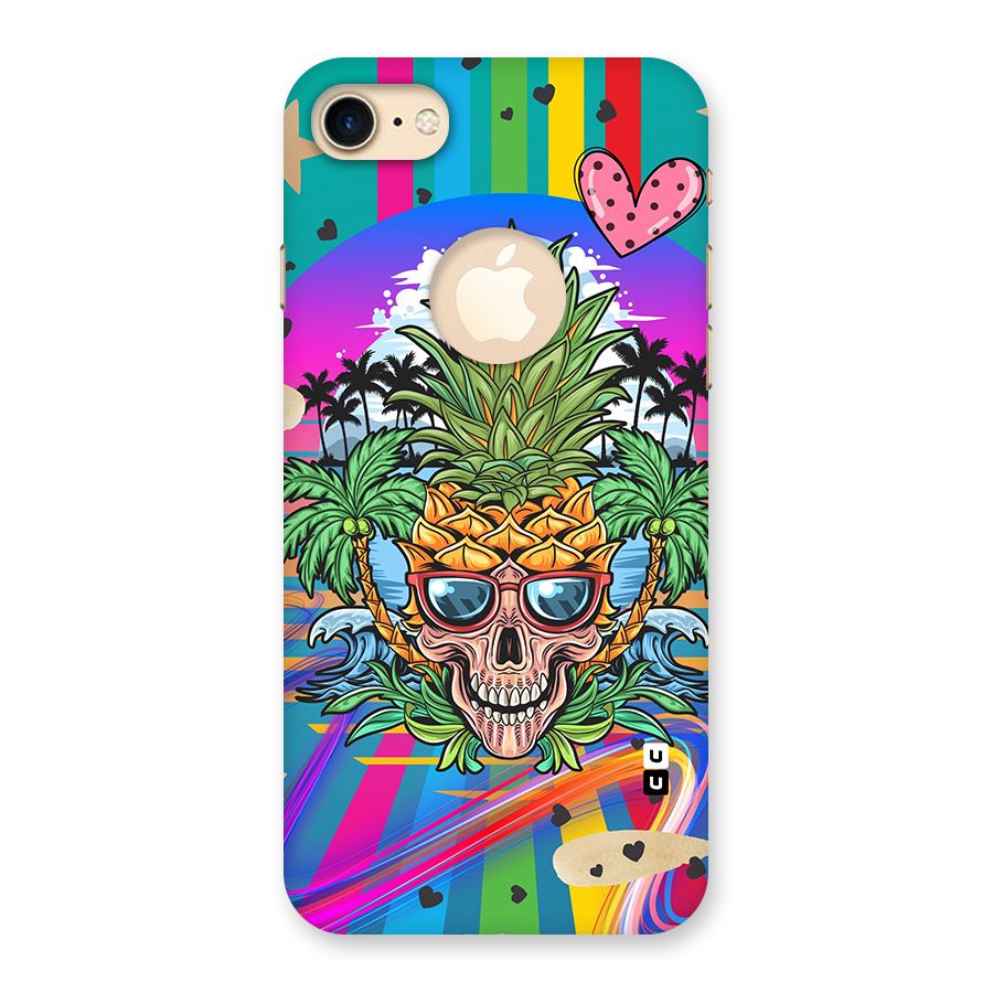 Cool Pineapple Skull Back Case for iPhone 7 Logo Cut