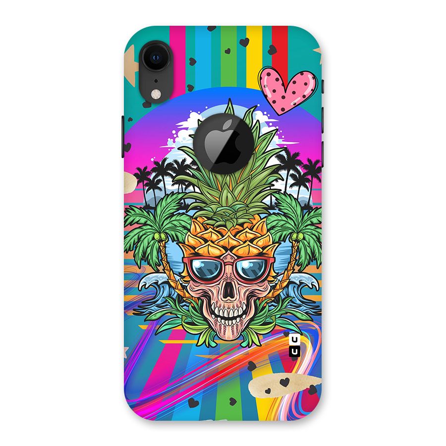 Cool Pineapple Skull Back Case for iPhone XR Logo Cut