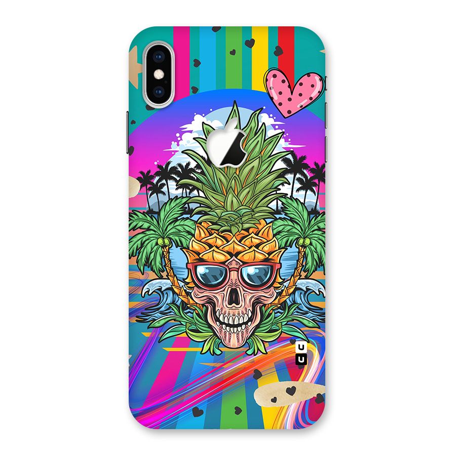 Cool Pineapple Skull Back Case for iPhone XS Max Apple Cut