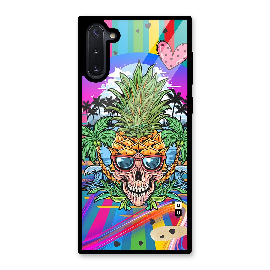 Cool Pineapple Skull Glass Back Case for Galaxy Note 10