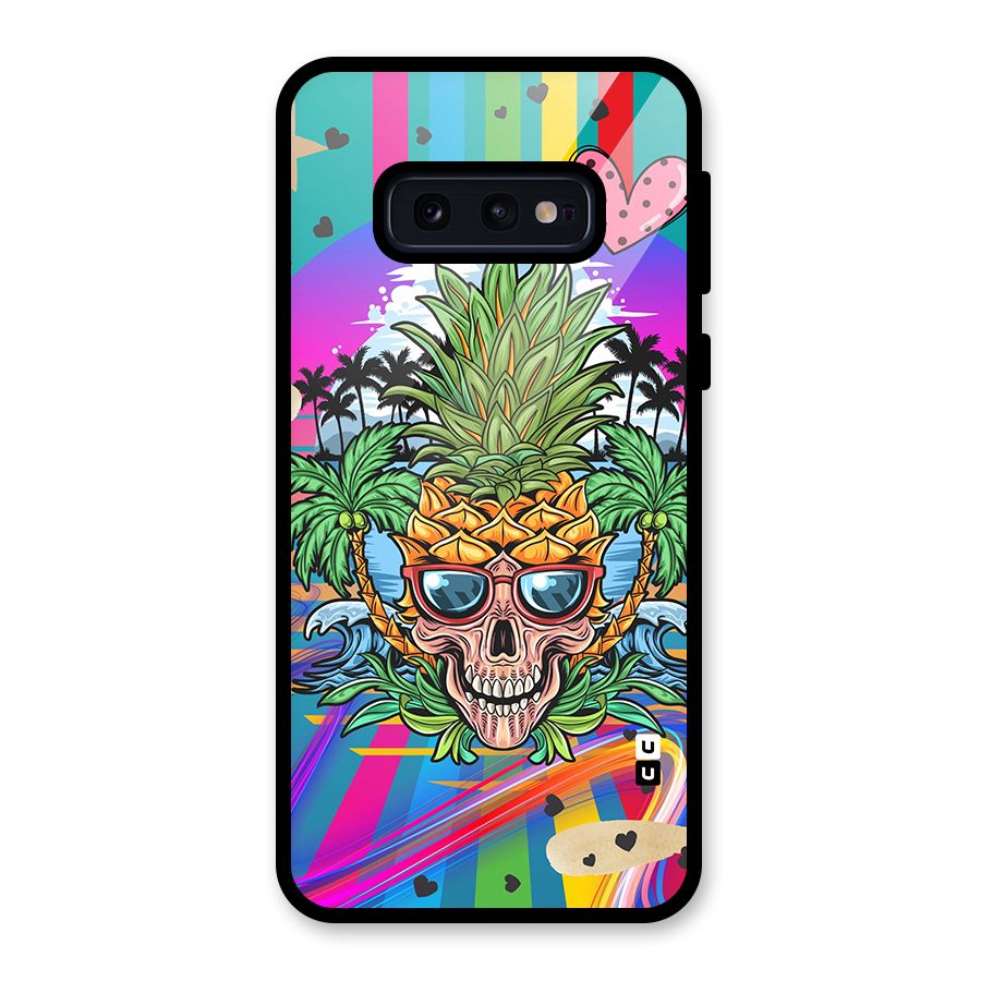 Cool Pineapple Skull Glass Back Case for Galaxy S10e