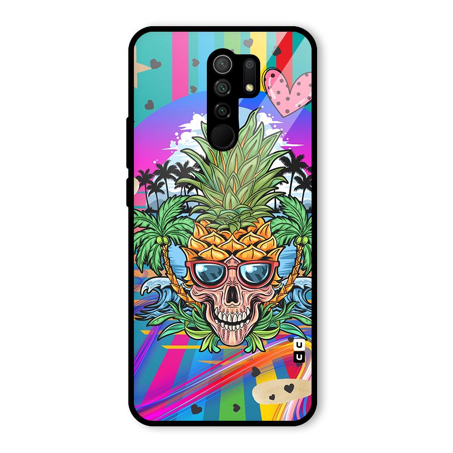 Cool Pineapple Skull Glass Back Case for Poco M2
