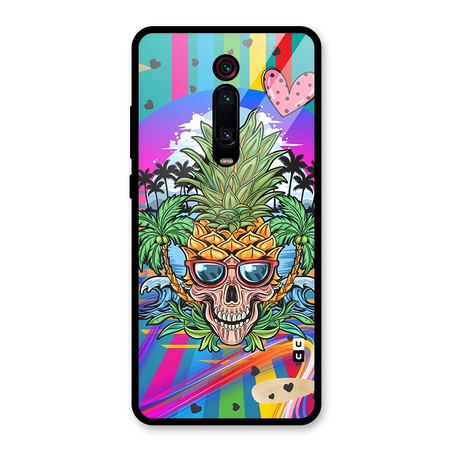 Cool Pineapple Skull Glass Back Case for Redmi K20