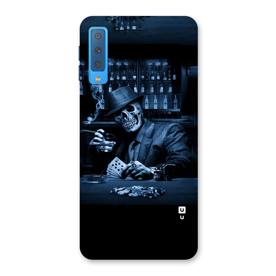 Cool Skull Cards Back Case for Galaxy A7 (2018)