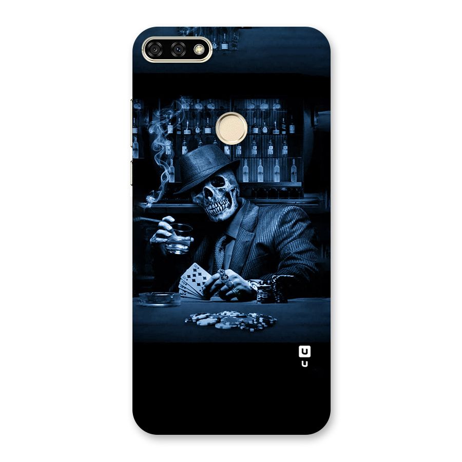 Cool Skull Cards Back Case for Honor 7A