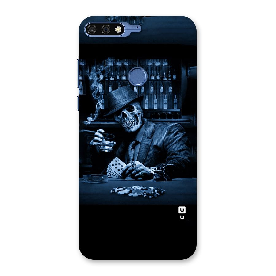 Cool Skull Cards Back Case for Honor 7C