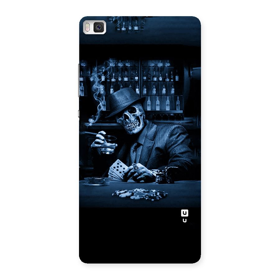Cool Skull Cards Back Case for Huawei P8