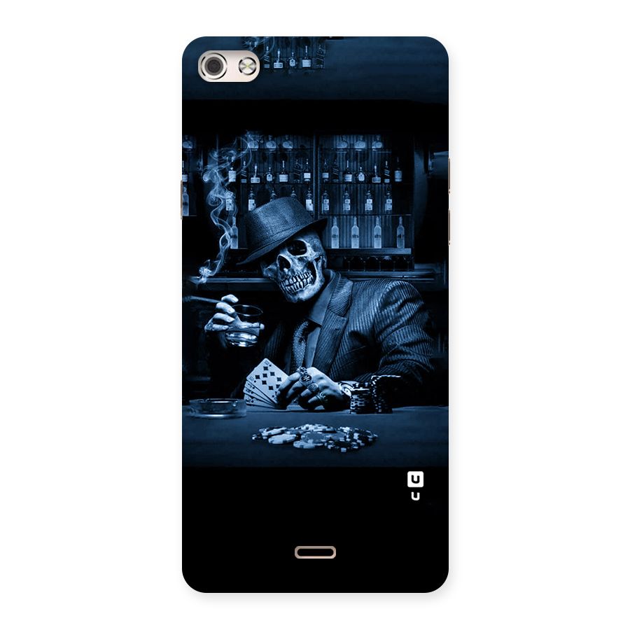 Cool Skull Cards Back Case for Micromax Canvas Silver 5