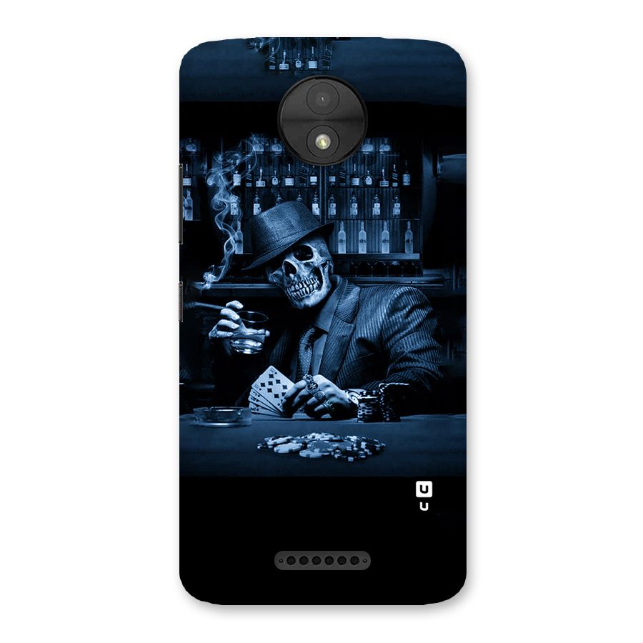 Cool Skull Cards Back Case for Moto C