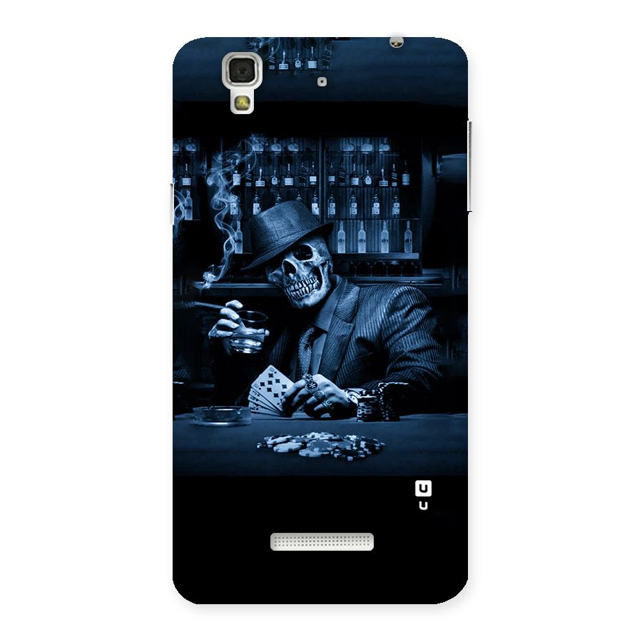 Cool Skull Cards Back Case for Yu Yureka
