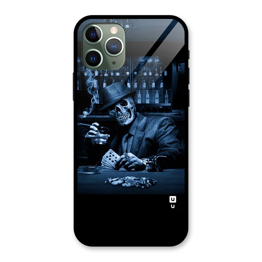 Cool Skull Cards Glass Back Case for iPhone 11 Pro