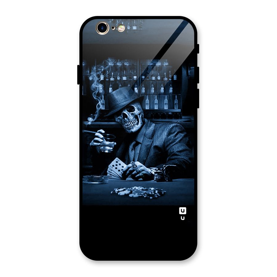 Cool Skull Cards Glass Back Case for iPhone 6 6S