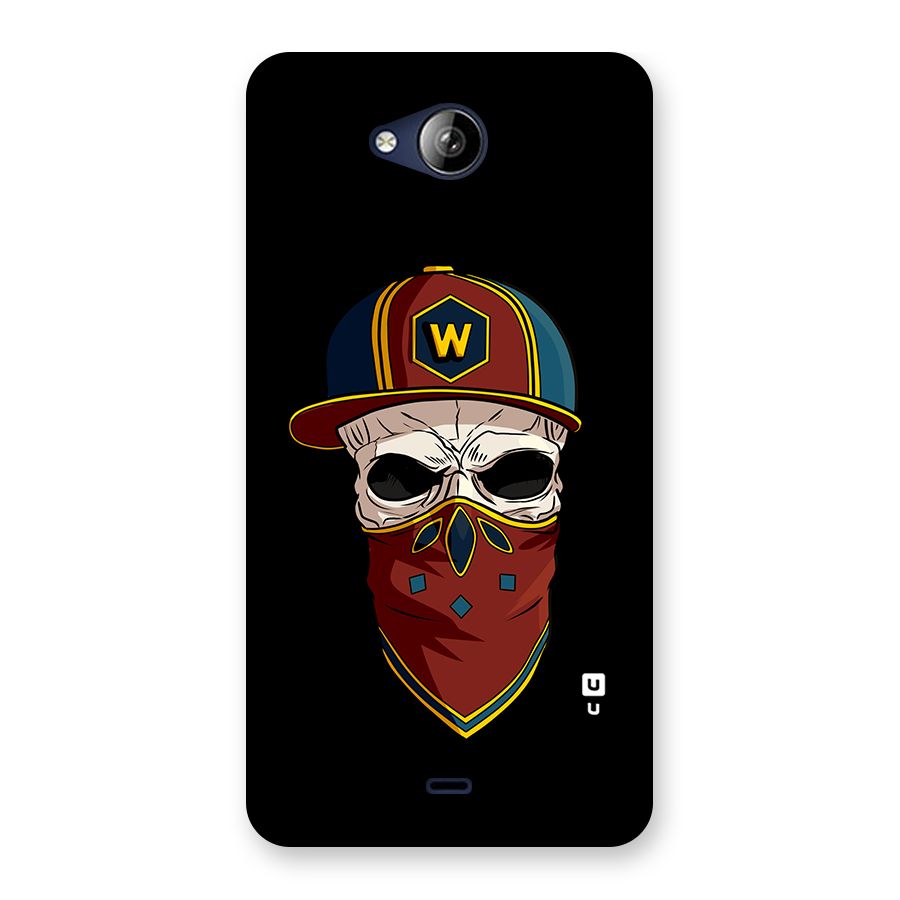 Cool Skull Mask Cap Back Case for Canvas Play Q355