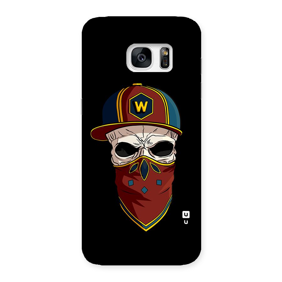 Cool Skull Mask Cap Back Case for Galaxy S7 Edge