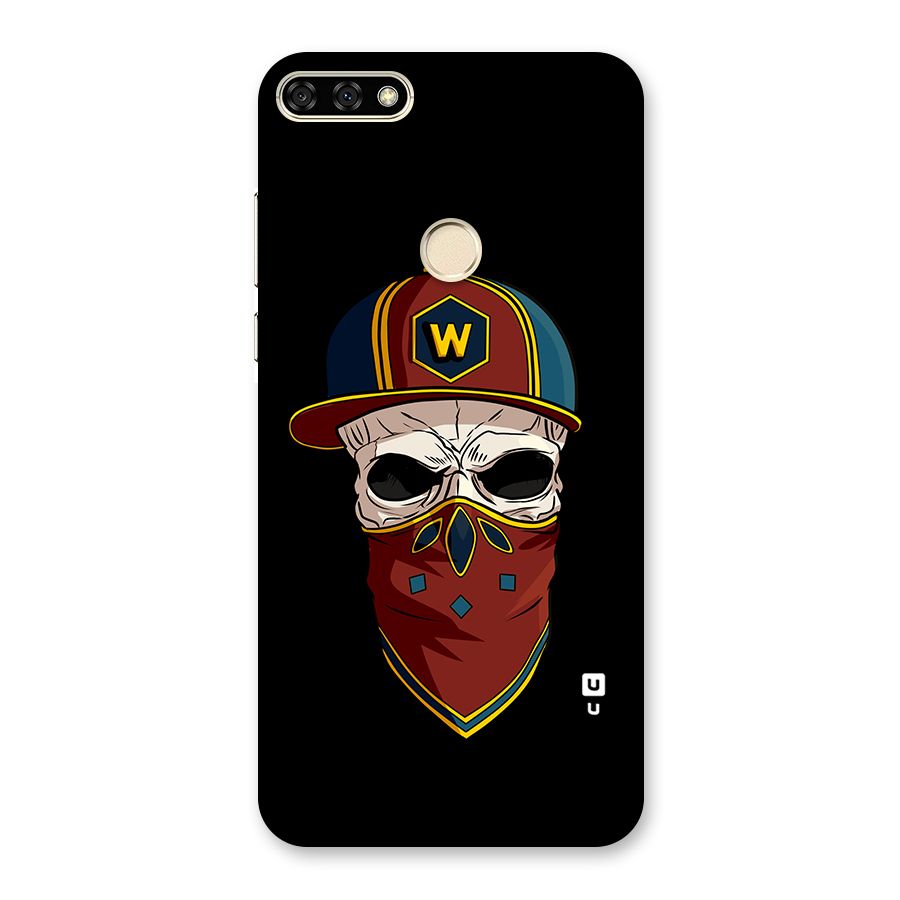 Cool Skull Mask Cap Back Case for Honor 7A