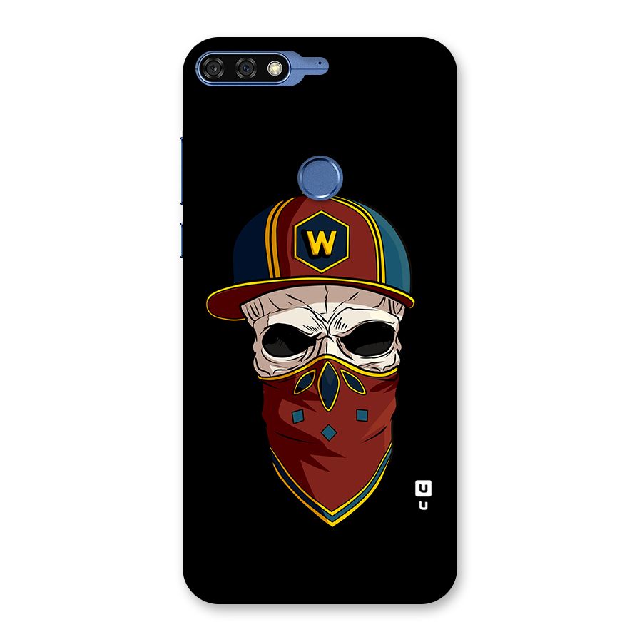 Cool Skull Mask Cap Back Case for Honor 7C