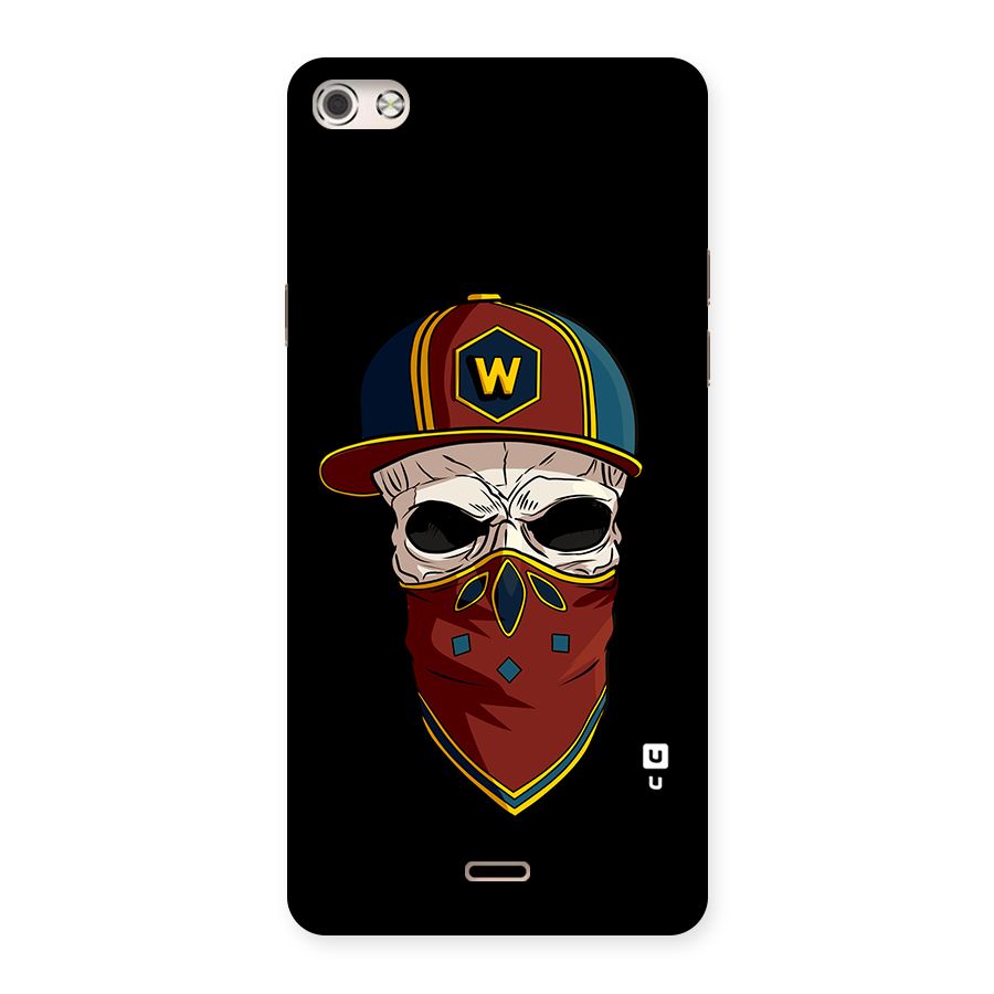 Cool Skull Mask Cap Back Case for Micromax Canvas Silver 5