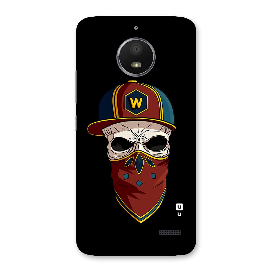 Cool Skull Mask Cap Back Case for Moto E4