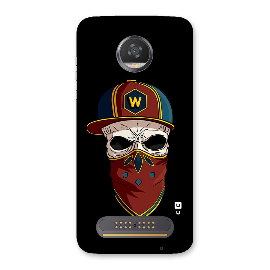 Cool Skull Mask Cap Back Case for Moto Z2 Play
