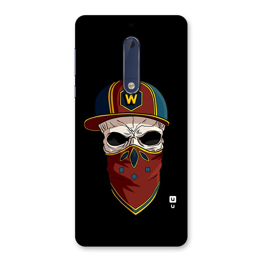 Cool Skull Mask Cap Back Case for Nokia 5