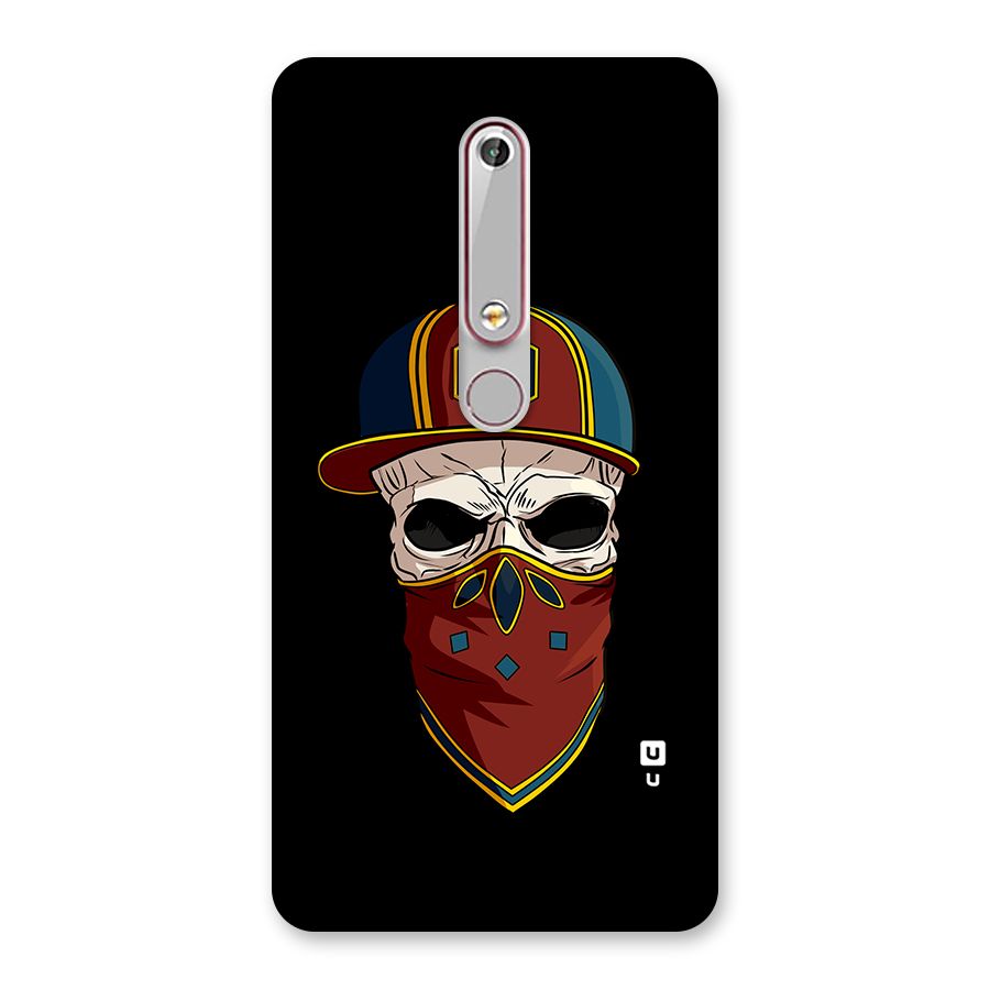 Cool Skull Mask Cap Back Case for Nokia 6.1