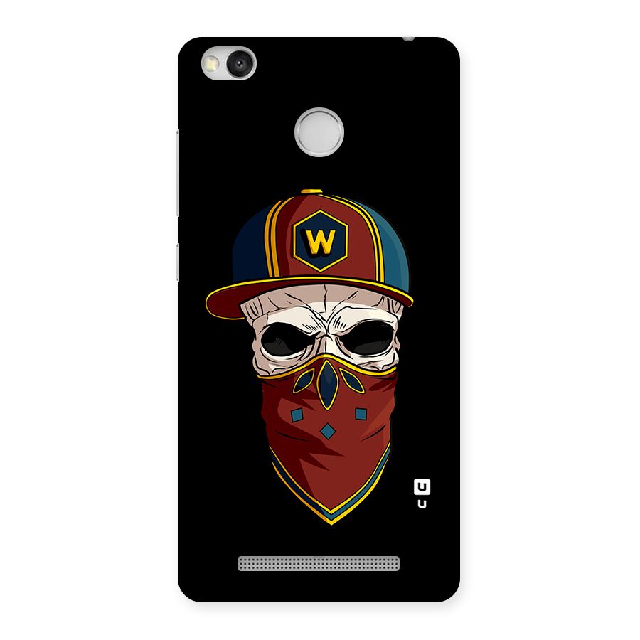 Cool Skull Mask Cap Back Case for Redmi 3S Prime