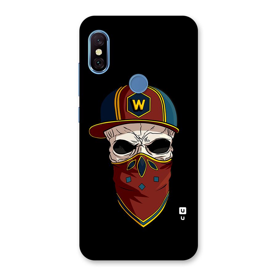 Cool Skull Mask Cap Back Case for Redmi Note 6 Pro