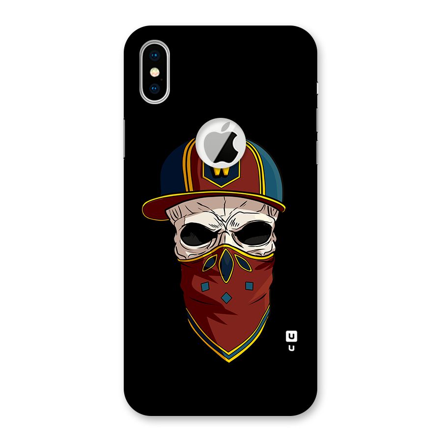 Cool Skull Mask Cap Back Case for iPhone X Logo Cut