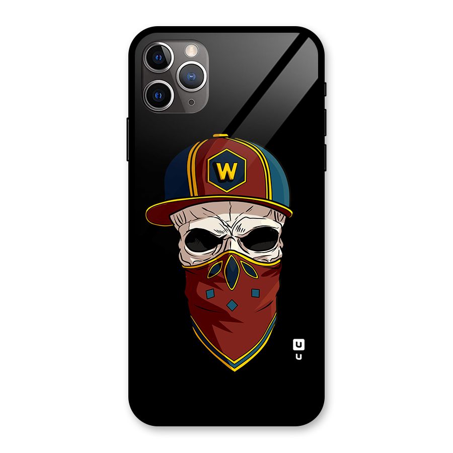 Cool Skull Mask Cap Glass Back Case for iPhone 11 Pro Max