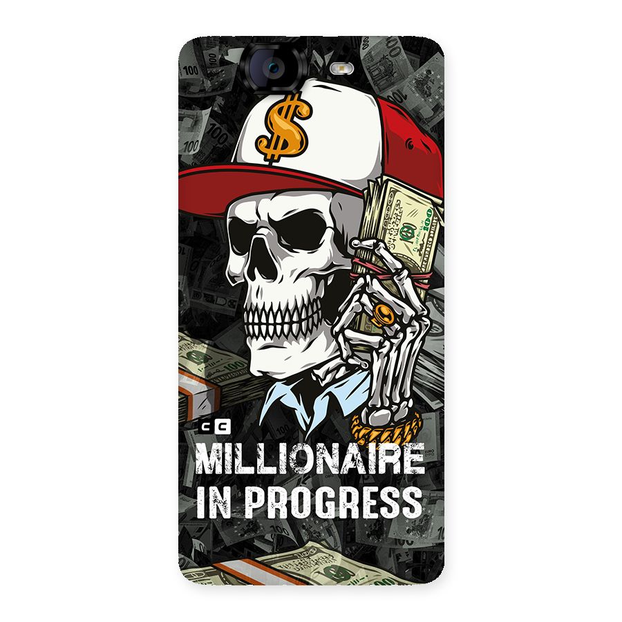 Cool Skull Millionaire In Progress Back Case for Canvas Knight A350