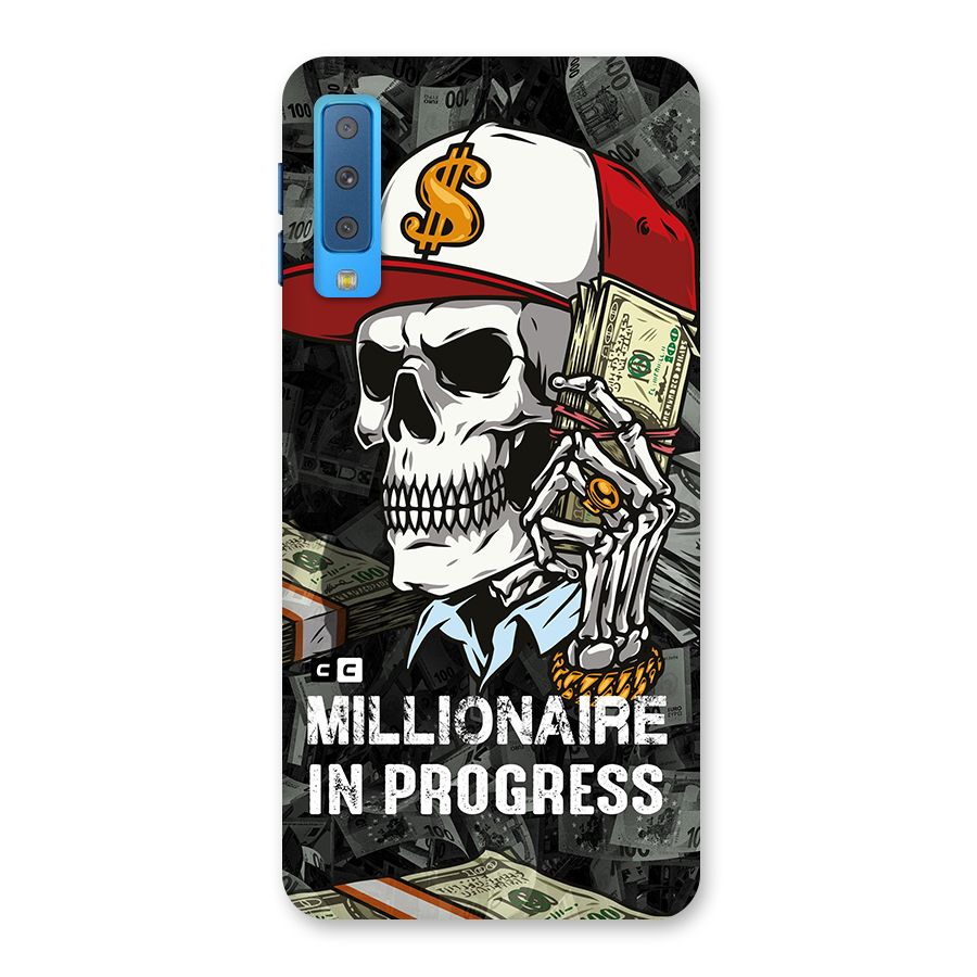 Cool Skull Millionaire In Progress Back Case for Galaxy A7 (2018)