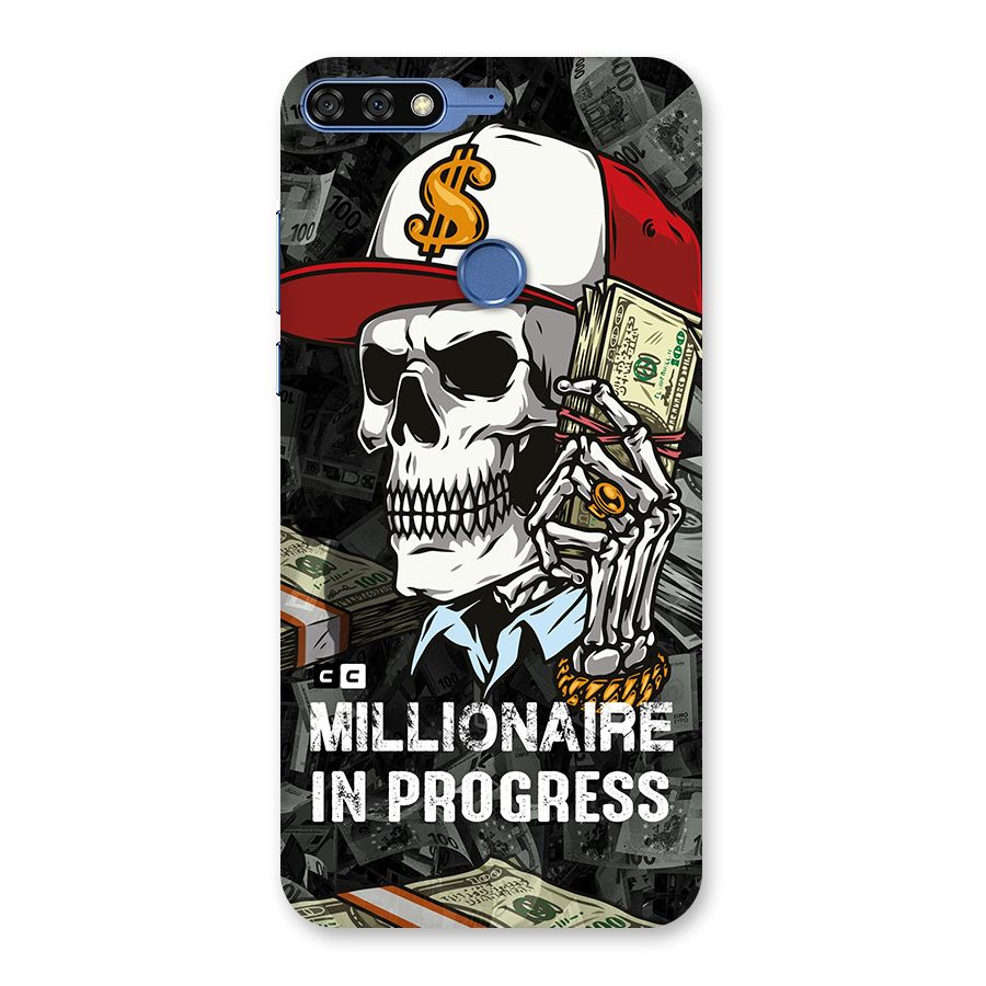 Cool Skull Millionaire In Progress Back Case for Honor 7C