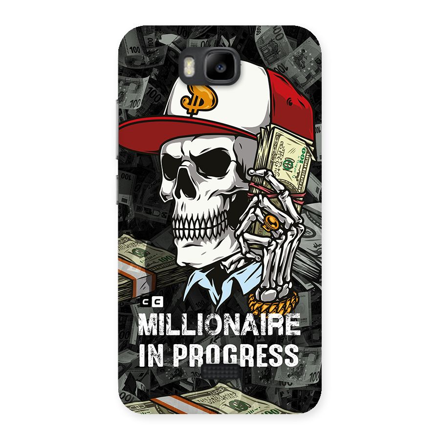 Cool Skull Millionaire In Progress Back Case for Honor Bee