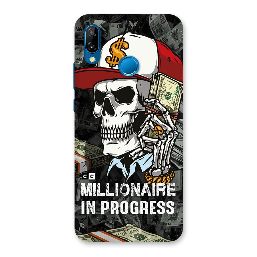 Cool Skull Millionaire In Progress Back Case for Huawei P20 Lite