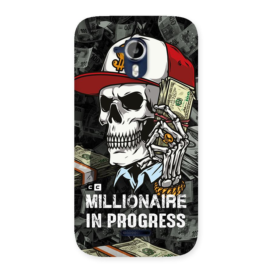 Cool Skull Millionaire In Progress Back Case for Micromax Canvas Magnus A117